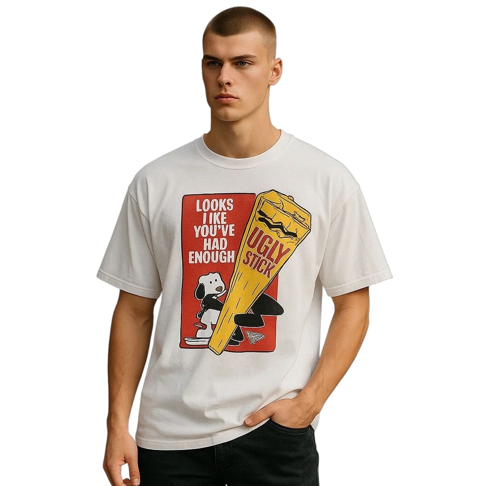 Vintage Ugly Stick "Looks Like You've Had Enough" Graphic T-Shirt - Funny Sports